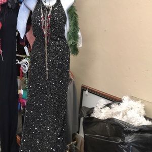 Vintage long sequined dress